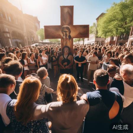 美国民众为柯克祈祷