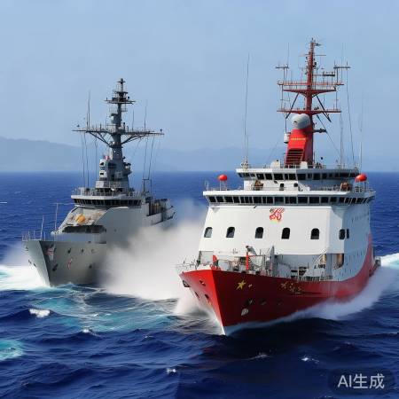 菲公务船冲撞中国海警船