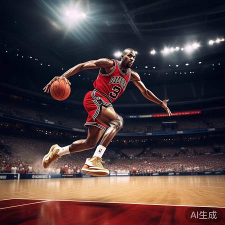乔丹突破如尖刀，背后运球360