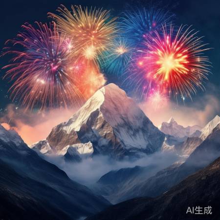蔡国强烟火奇观：喜马拉雅山巅的璀璨瞬间