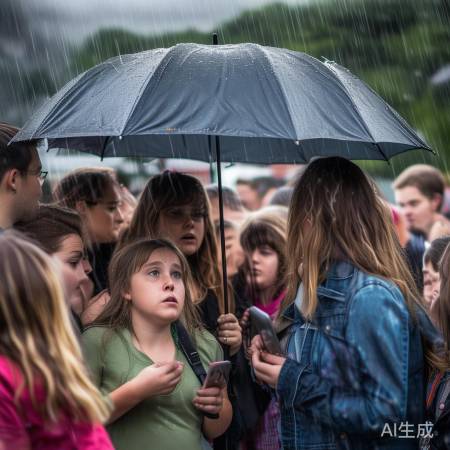 停课家长忧愁雨风添乱