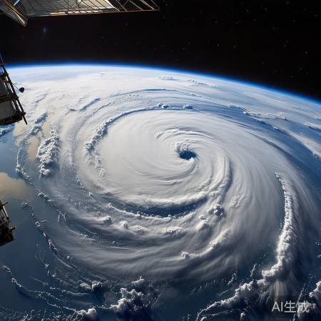 空间站震撼捕捉：桦加沙台风眼，自然奇观令人惊叹！