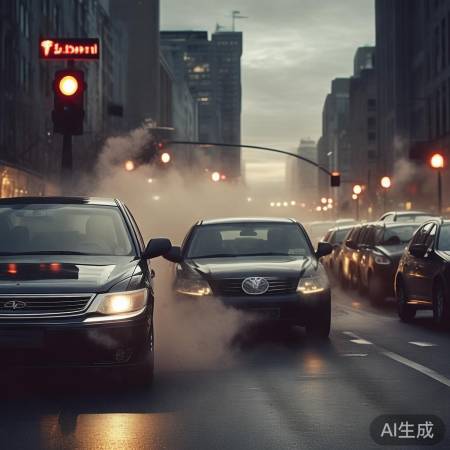 红绿灯边缘：命悬一线，车流等待转机