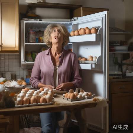 女子早餐遇鸡蛋挑战