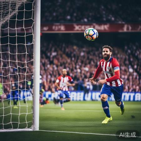 皇马后防失误，马竞精彩进球