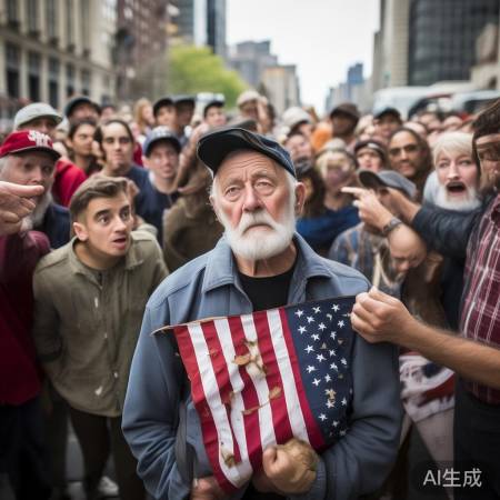 争议老兵国旗事件