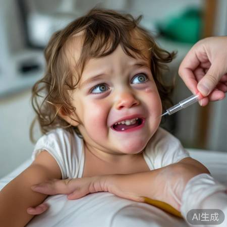 宝宝抽血瞬间：笑容消失的瞬间见证