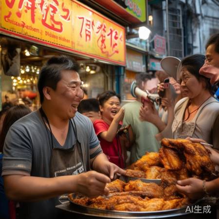 顾客为鸡排哥公益活动点赞