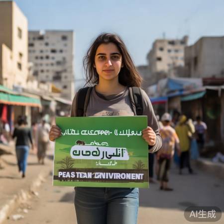 环保少女加沙呼吁环保