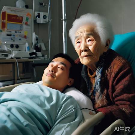 98岁母亲关心67岁儿子手术疼痛
