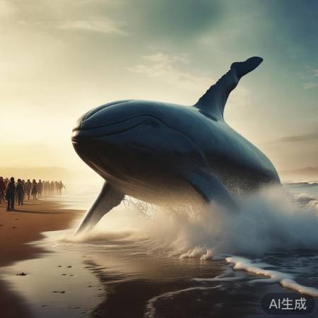 神秘鲸鱼上岸引轰动