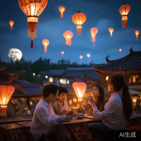 中秋习俗多，赏月猜灯谜