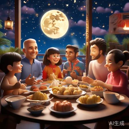 中秋习俗各地异，团圆美满情意浓