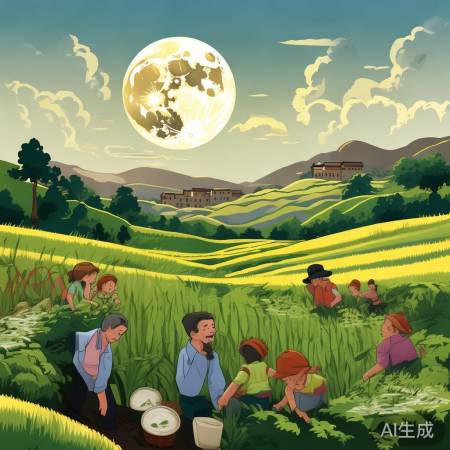 农业丰收，中秋庆祝