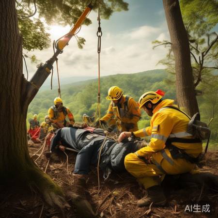 救援人员高效救援游客