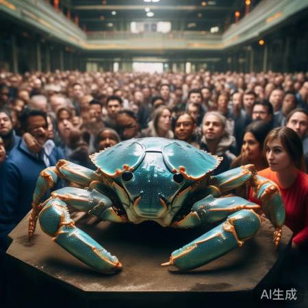 竞拍螃蟹，场面热烈