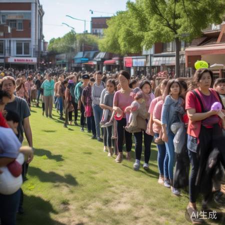 家长急排队，关注孩子健康