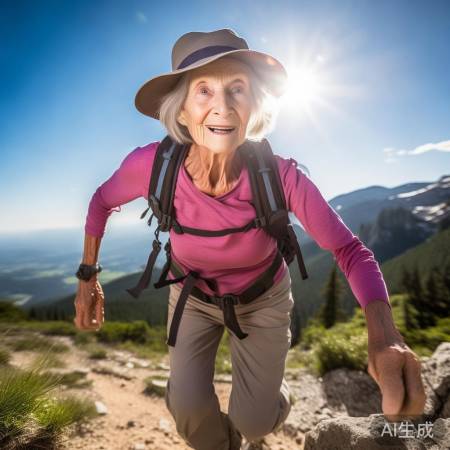 83岁奶奶爬山健步如飞，力压全家族！