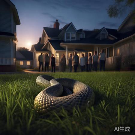 小区遇蛇，居民紧张不已