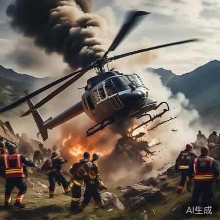 美国海滩惊现直升机坠毁事件，紧急救援中