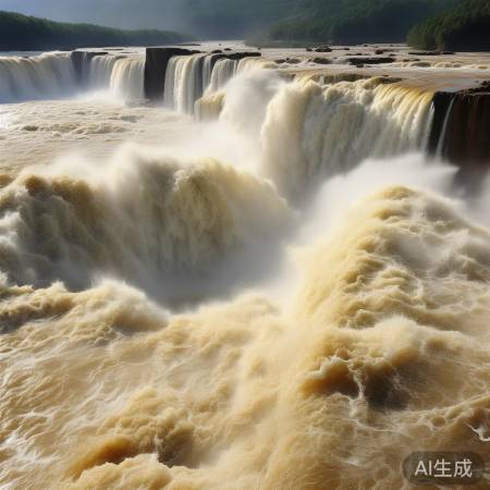 壶口瀑布：黄河巨壶沸腾