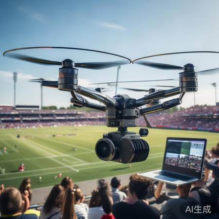 无人机实时传图，丰富观赛体验
