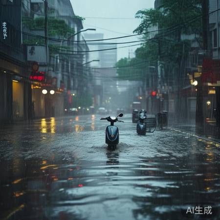 江苏暴雨，水城积水严重