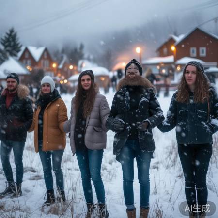 团结抗风雨，乐观迎明天