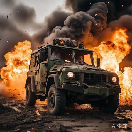 万斯观摩军演安保车意外遭炮弹碎片击中