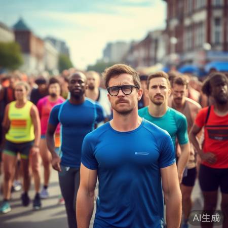 遗憾跑者默默祈祷