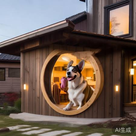 狗狗专属：外墙狗头洞，打造温馨宠物居所
