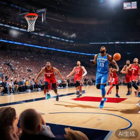 雷霆双加时险胜火箭，杜兰特首秀狂砍23分！