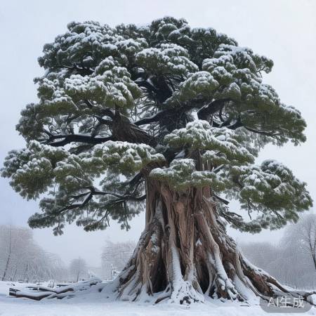 哈尔滨冬树雪中艳