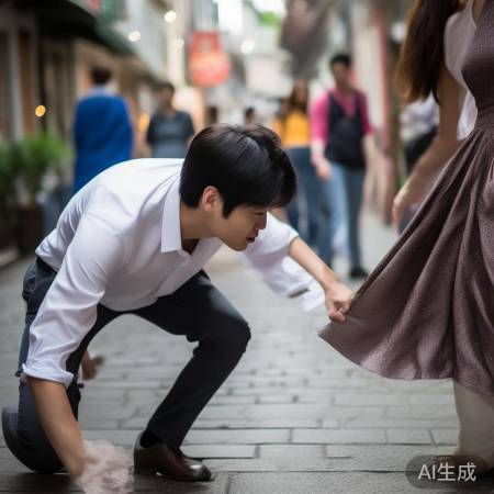 刘冲绅士救美瞬间