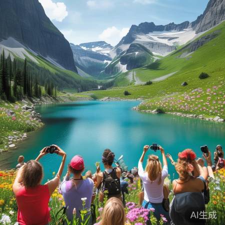 崇左小色达天坑积水奇观，变湖泊美景引游客