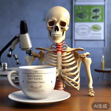 咖啡因影响钙吸收，易致骨质疏松