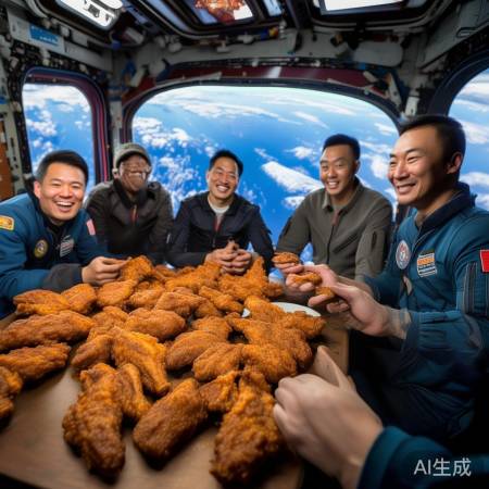 中国航天员空间站首次品尝烤鸡翅，美味瞬间引关注