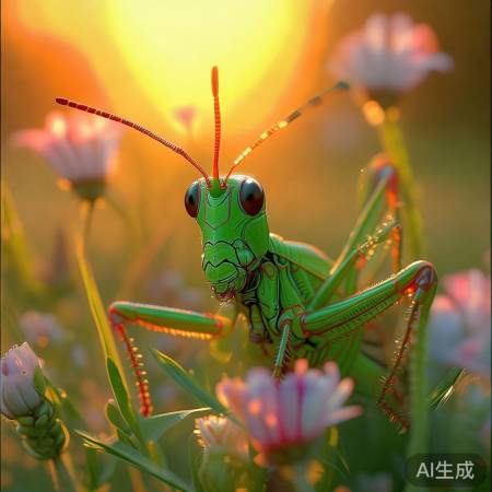 蛐蛐鸣叫，悦耳动人
