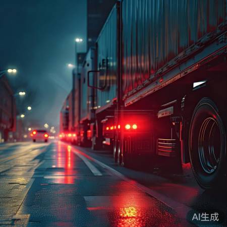 大货车组团闯红灯惊险拦腰撞轿车，现场直击！