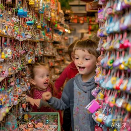 姐弟俩默契推销挂件，进店顾客络绎不绝