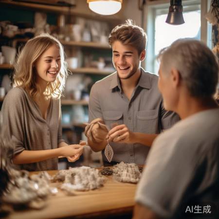 姐弟默契推销，顾客开心，温馨满