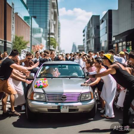 婚车遭索烟，网友热议