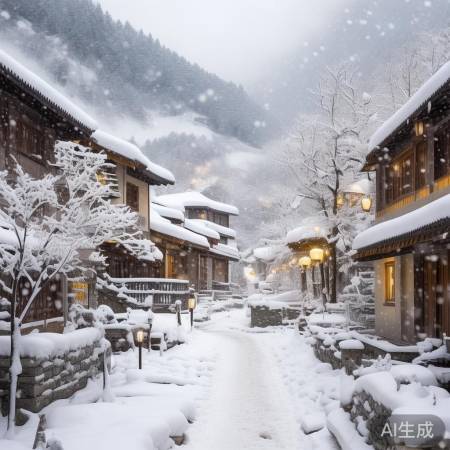 雪后驻马店，水墨画世界