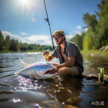 小伙钓到白色鲟鱼惊慌失措放生，紧急拨打电话报警！