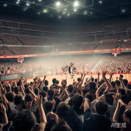 观众沸腾，山东队得分欢呼声