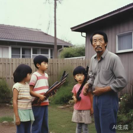 日本笑话：双枪保卫家园