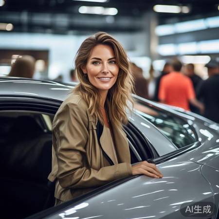 郭晶晶车展惊艳亮相