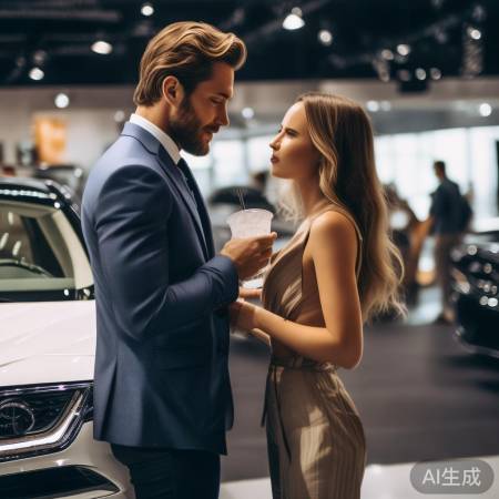 豪门夫妻甜蜜车展