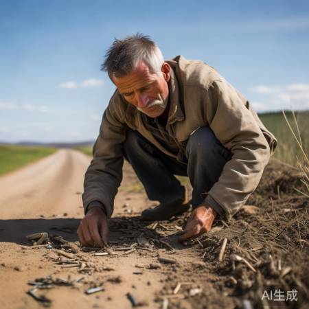 当街撒钉子引关注，热心人捡起传递正能量