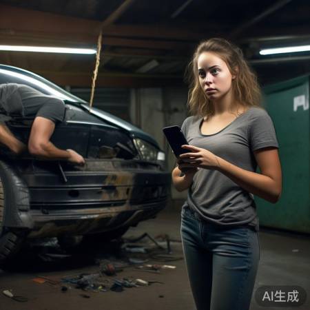 女子目击汽修店员轮胎下放铁钉，挪车事件引发关注